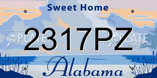 2317PZ Alabama License Plate