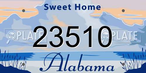 23510 Alabama License Plate