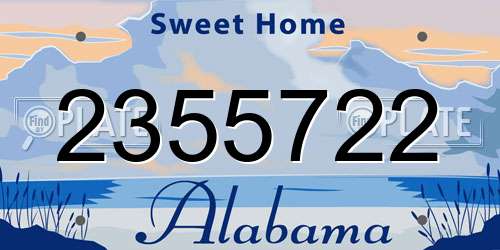 2355722 Alabama License Plate