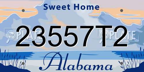 23557T2 Alabama License Plate