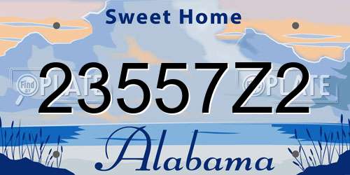 23557Z2 Alabama License Plate