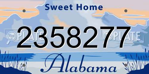 2358277 Alabama License Plate