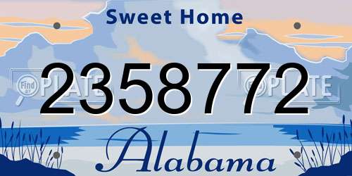 2358772 Alabama License Plate