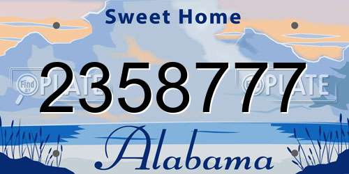 2358777 Alabama License Plate
