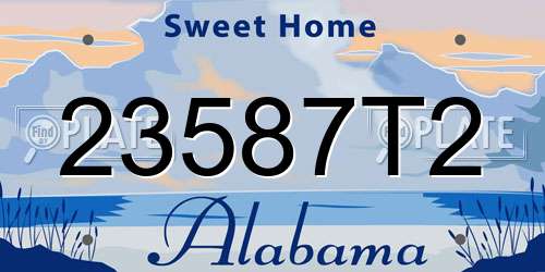 23587T2 Alabama License Plate
