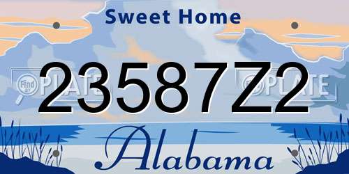 23587Z2 Alabama License Plate
