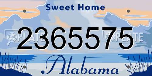 2365575 Alabama License Plate
