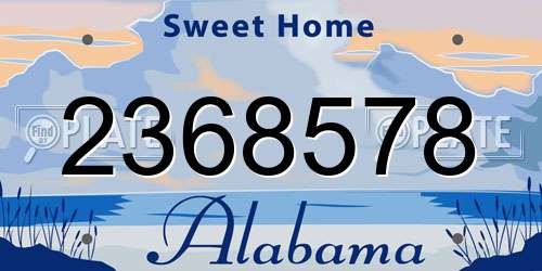 2368578 Alabama License Plate