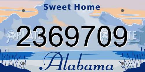 2369709 Alabama License Plate