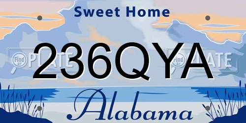 236QYA Alabama License Plate