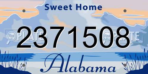 2371508 Alabama License Plate
