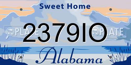 2379IO Alabama License Plate