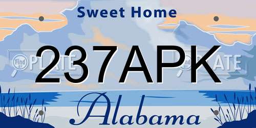 237APK Alabama License Plate