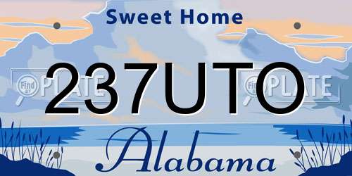 237UTO Alabama License Plate