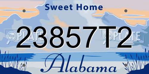 23857T2 Alabama License Plate