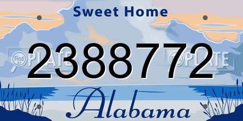 2388772 Alabama License Plate