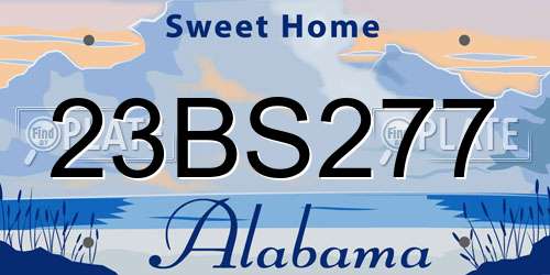 23BS277 Alabama License Plate