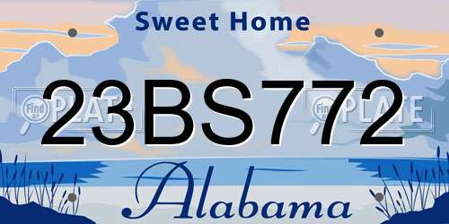23BS772 Alabama License Plate