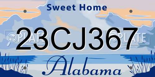 23CJ367 Alabama License Plate