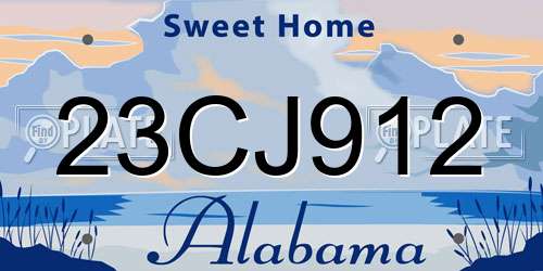 23CJ912 Alabama License Plate