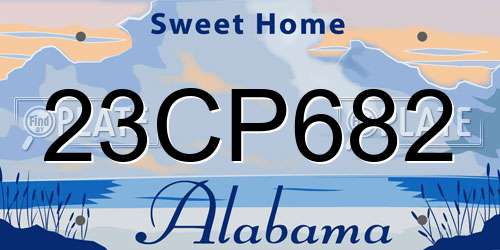 23CP682 Alabama License Plate