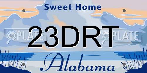 23DRT Alabama License Plate