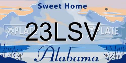 23LSV Alabama License Plate