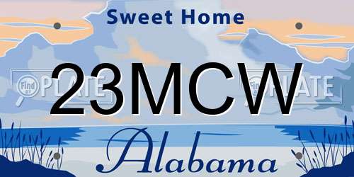 23MCW Alabama License Plate
