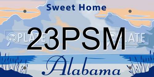 23PSM Alabama License Plate
