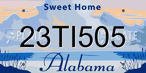 23TI505 Alabama License Plate