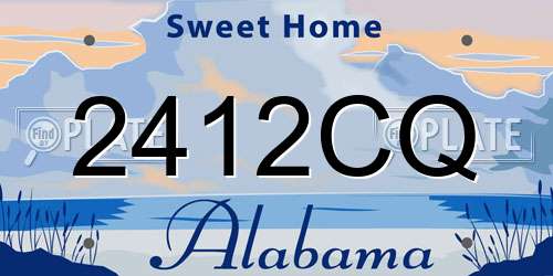 2412CQ Alabama License Plate