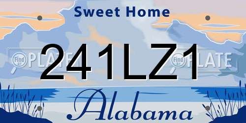 241LZ1 Alabama License Plate