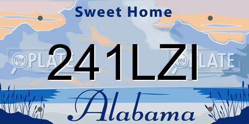 241LZI Alabama License Plate