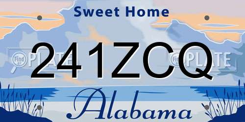 241ZCQ Alabama License Plate