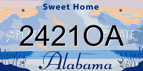 2421OA Alabama License Plate