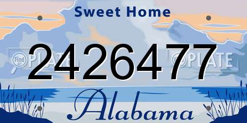 2426477 Alabama License Plate