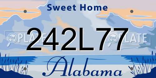 242L77 Alabama License Plate
