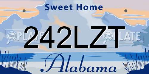 242LZT Alabama License Plate