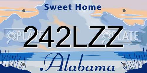 242LZZ Alabama License Plate