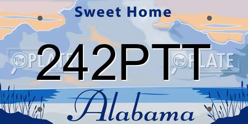242PTT Alabama License Plate