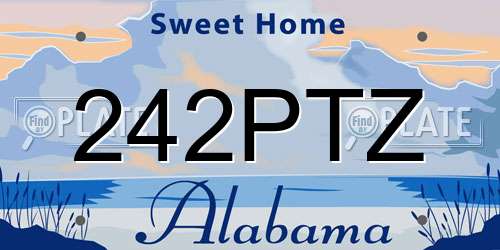 242PTZ Alabama License Plate
