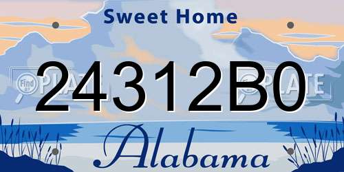 24312B0 Alabama License Plate