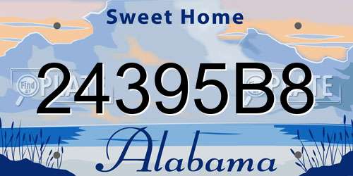 24395B8 Alabama License Plate