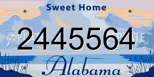 2445564 Alabama License Plate