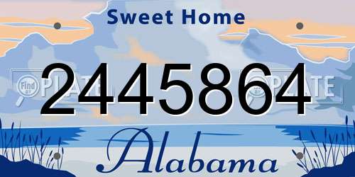2445864 Alabama License Plate