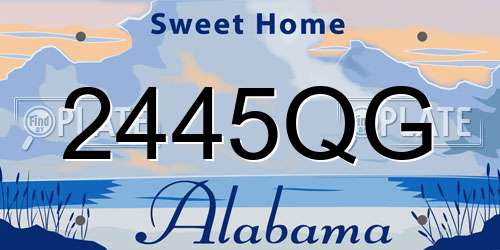 2445QG Alabama License Plate