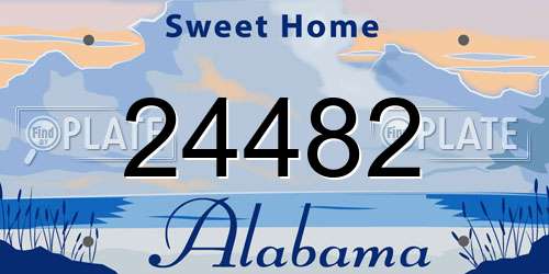 24482 Alabama License Plate