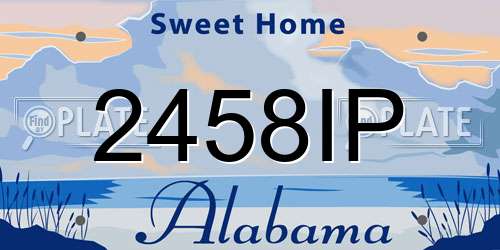2458IP Alabama License Plate