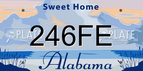 246FE Alabama License Plate