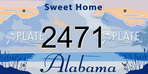 2471 Alabama License Plate
